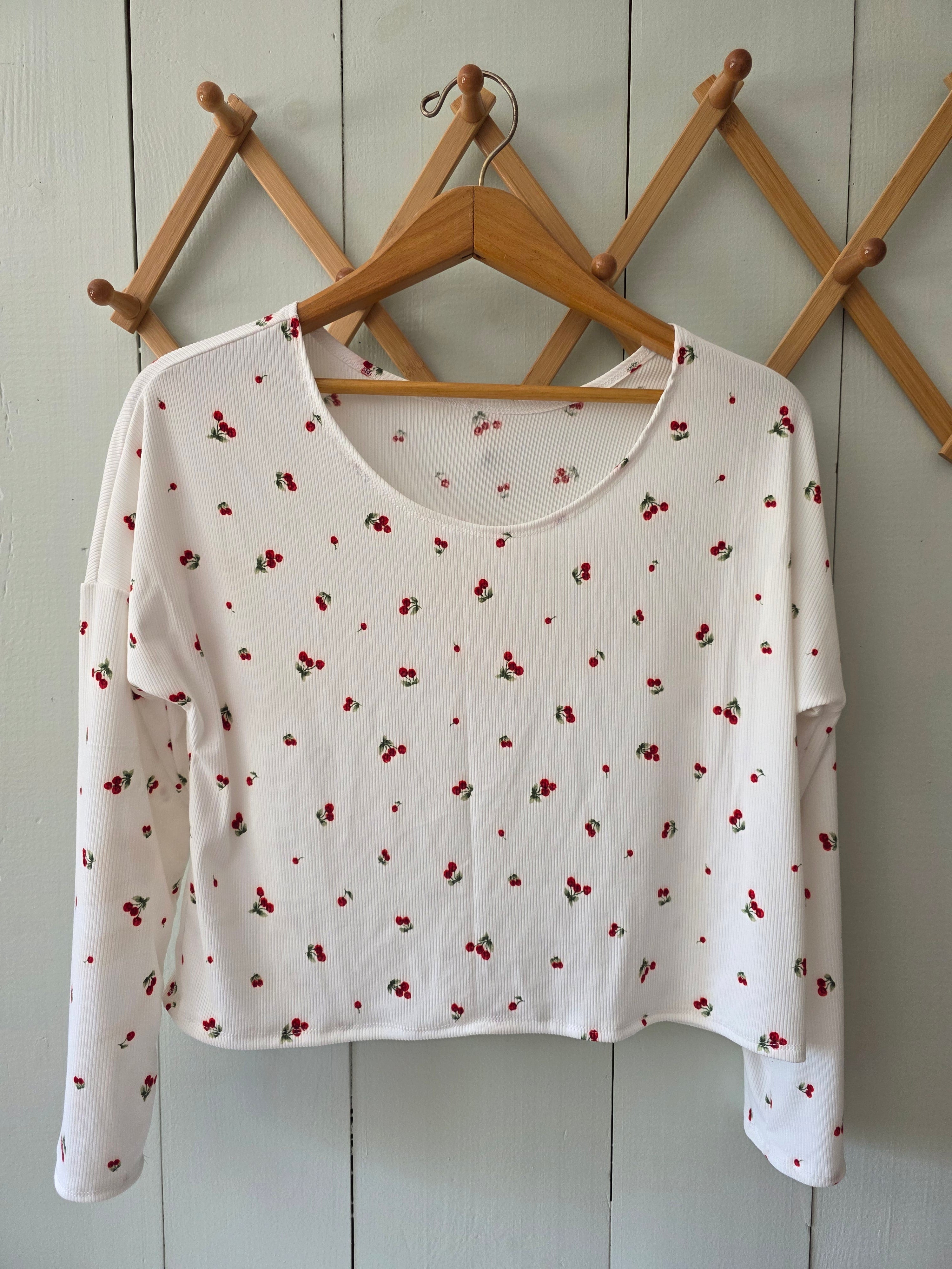 Odette Top - Cherry Print