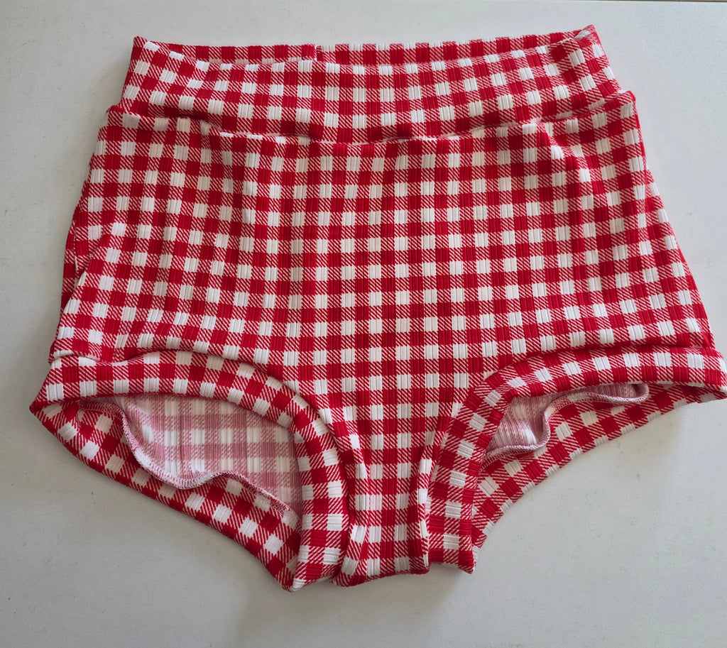 Red/White Gingham Night Shorts XS-4X