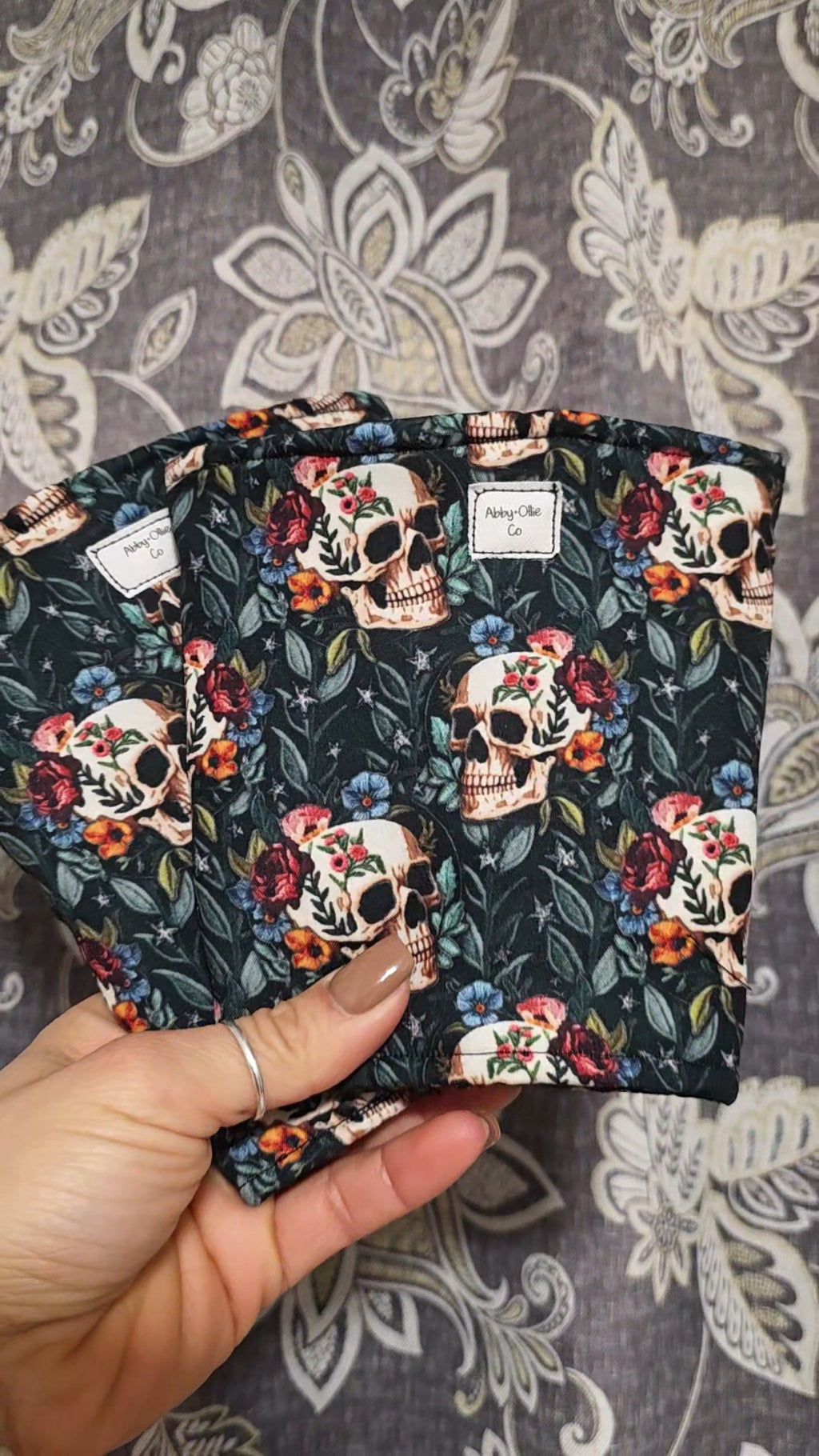 Floral skulls